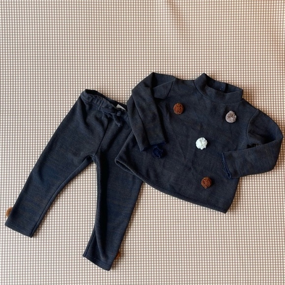 Zara baby girl autumn tones leggings and long sleeve top Set. Size 18-24 months - Picture 1 of 15